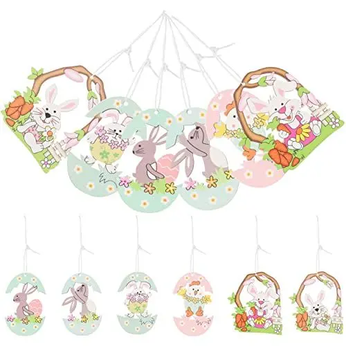 Produktbild: CORHAD Hause Ornament Ostern Huhn Holz Hängen Ornamente 12 Stücke Ostern Decor Ostern Handwerk Decor