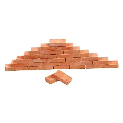 Produktbild: CORHAD 150 STK Simulierter Ziegel Mini-zementstein Große Bausteine Spielzeug DIY-Modell Aus Gefälschten Ziegeln Mini-Modell Aus Grauen Ziegeln Sandtisch Miniatur Mini-gartenset Orange Ton