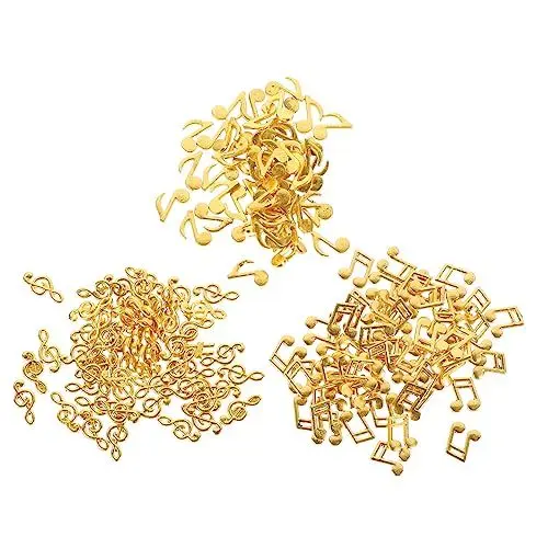 Produktbild: CORHAD Füllstoffe Aus Harz Mit Musiknoten Aus Zinklegierung Epoxid-uv-füllerflicken Für Die Herstellung Von Bastelschmuck Zubehör 150 Stück