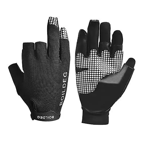 Produktbild: CORHAD 1 Paar rutschfeste Angelhandschuhe Reflektierende Outdoor-Handschuhe Herrengröße M