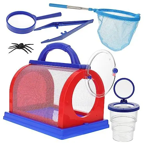 Produktbild: CORHAD 1 Satz Insektenbeobachtungsset Spielzeug für draußen Outdoor-Spielspielzeug für Kinder Naturerkundungswerkzeug Insektenfänger-Kit Kinderfangnetz Explorationsfänger mit Pinzette