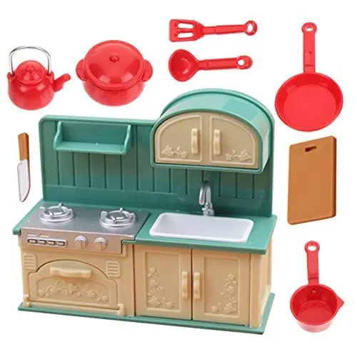 Produktbild: CORHAD 1 Satz Pfannenwender-Modell Mini-Puppenhaus-Küche Mini-Hauskochgeschirr Küchenutensilien Küchengeräte Mini- -Küchenzubehör Miniatur-Dinge Haushalt Spielzeug Waschbecken Spatel