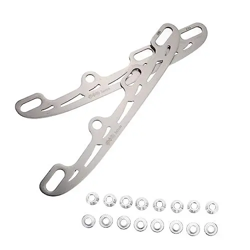 Produktbild: CORHAD 1 Set Edelstahl Kufen Für Rollschuhe Robuste Kufen Für Rollschuhe Größe 290mm Inkl 16 Kantenstopper Hochwertiges Zubehör Für Skating Sportler