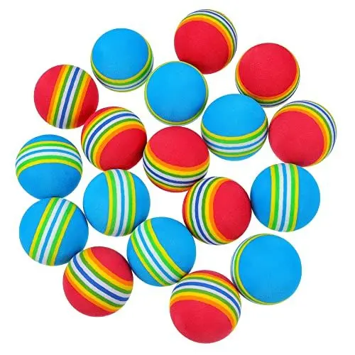 Produktbild: CORHAD 26 Stück Regenbogenbälle Bunte Streifen Golfbälle Trainingsbälle Tragbare Golfbälle Kleine Golfbälle Golfbälle Bunte Spielbälle Bunte Streifen Golfübungsbälle