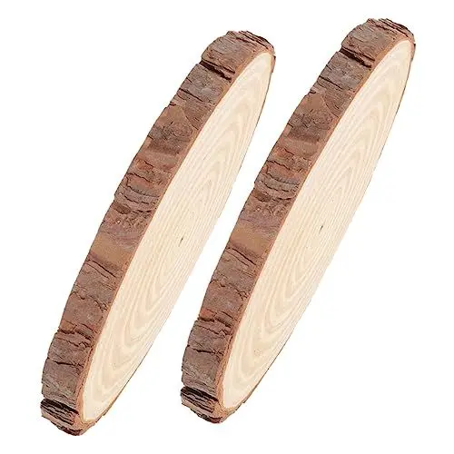 Produktbild: CORHAD 2stücke Unlackierte Holzscheiben Aus Holz Runde Holzkreise Für Diy-projekte Unfertige Hölzerne Mittelstücke Leerer Holzausschnitt Für Kreativität