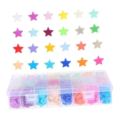 Produktbild: CORHAD 360 Sets Druckknöpfe Aus Kunststoff Zum Drücken Von Druckknöpfen Aus Dekorativem Harz in Sternform Komplettes Set Für Kleidungszubehör
