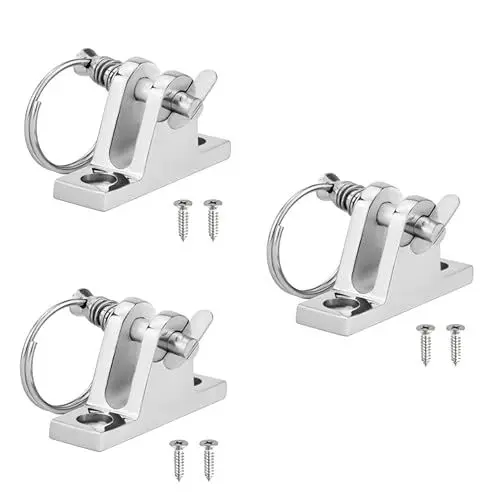 Produktbild: CORHAD 3 Pcs Boot Baldachin Fitting Edelstahl Boot Deck Scharnier Kajak Baldachin Zubehör