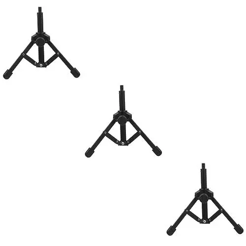 Produktbild: CORHAD 3st Tischstativ Aus Metall Klappbare Mikrofonständer Schreibtischständer Desktop-mikrofonständer Studiomikrofonständer Podcast-mikrofonständer Tischmikrofonstativ Stand Black