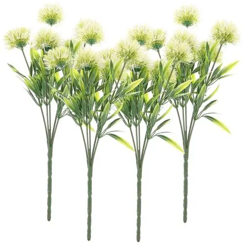 Produktbild: CORHAD 4Stücke Künstliche Löwenzahn Blumen Deko Pflanzen für Vasen Tischdeko und Hochzeit Unechte Blumen für Heim und Gartendekoration