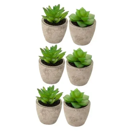 Produktbild: CORHAD 6 STK gefälschte Sukkulente Kunstpflanzen Fälschung künstliche Sukkulenten künstliche Pflanzen Abs Fake Plants couchtisch schoot Anlage saftiges Zierbecken Sukkulentenpflanzendekor