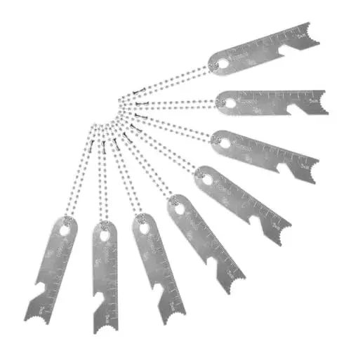 Produktbild: CORHAD 8 Stück Outdoor Feuersteinschaber Überlebenszubehör Outdoor Lineal Überlebens Camping Werkzeug Feuersteine Steine Schaber Notfall Überlebensschaber Stürmer