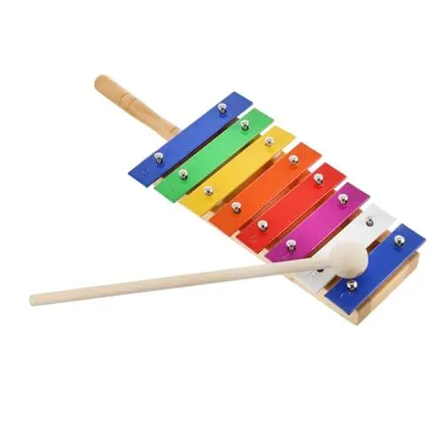 Produktbild: CORHAD Hölzernes Xylophon Für Mit 8 Bunten Noten Musikinstrument Für Kleine Musiker Ideales Für Kreative Spielstunden Inklusive Schlägel Und Robustem Design