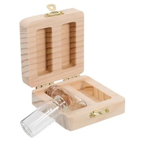 Produktbild: CORHAD Kasten Lanugo Nabelschnurerhaltung Kleinkind Nabelschnur Flasche Aufbewahrungsboxen Für Zähne -andenken-fall Zahnboxen-sparer Mini Babyhalter Fötaler Haarbehälter Kabel Hölzern