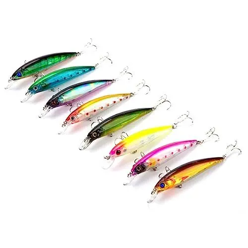 Produktbild: CORHAD Lebensechte Kunststoff Angelköder Buntes Kurbelköder Set Für Barsche Gummifische Für Salzwasser Und Süßwasser Topwater Angelausrüstung Ideal Für Angler Und Fischeliebhaber