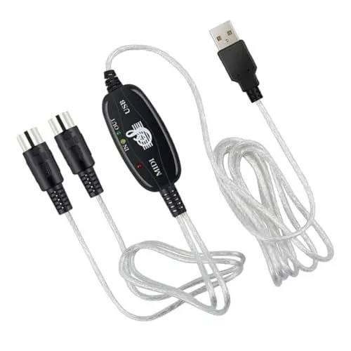 Produktbild: CORHAD Midi-konvertierungskabel Schallplattenspieler Instrumenten-midi-zu-usb-kabel Midi Zu Usb Kabel Für Soundkarte Midi-zu-usb-kabel Für Computer Musikbearbeitungskabel Kupferkern Black