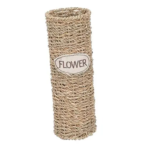 Produktbild: CORHAD Dekorative Blumenvase Handgefertigt Aus Rattan Gewebt Elegante Kunstvase Für Die Dekoration Im Home Office