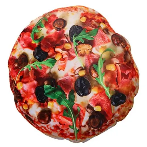Produktbild: CORHAD Rückenkissen Simulationspizza Kissen Aus Kartoffelchips Heimkissen Plüschspielzeugkissen Heimstütze Simuliertes Pizzakissen Pizzaförmiges Kissen Geschenkkissen Pizzaliebhaber