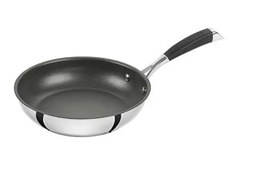 Produktbild: ZWILLING CORNELIA POLETTO by ZWILLING Edelstahl Bratpfanne, 28 cm, mit 4-lagiger Antihaftbeschichtung mit Diamantpartikeln, 18/10 Edelstahl, für alle Herdarten inkl. Induktion, Silber-schwarz