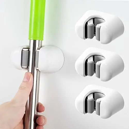 Produktbild: CORNERIA 3 Stück Wandhalter Kunststoff Wandhalter für Haus Küche Bad Garage Garten Hell Weiß