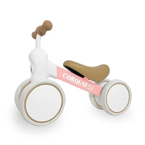 Produktbild: CORQUAT Laufgitter Baby 1 Jahr, Spielzeug Kinder 1 Jahr, Dreirad, Fahrrad ohne Pedale, Lauf, Perfekt für Originelle Geschenke Babys 1 Jahr. (Rosa)