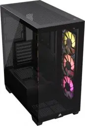 Produktbild: CORSAIR 3500X ARGB Mid-Tower ATX PC-Gehäuse - Gehärtetes Panorama-Glas - Umgekehrte Verbindung Motherboard-Kompatibel - 3X CORSAIR RS120 ARGB-Lüfter Enthalten - Schwarz