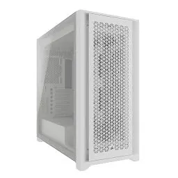 Produktbild: CORSAIR 5000D CORE AIRFLOW Mid Tower ATX PC-Gehäuse - Ohne Lüfter - Gehärtetes Glas-Seitenteil - Design Mit Hohem Luftdurchsatz - Geräumiger Innenraum Für Mehrere 360mm Radiatoren - Weiß