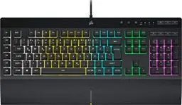 Produktbild: CORSAIR K55 RGB PRO Kabelgebundene Membrantastatur - IP42 staub- Und Spritzwassergeschützt - 6 Makro-Tasten Mit Elgato-Integration - iCUE-Kompatibel - QWERTZ DE - PC, Mac, Xbox - Schwarz