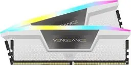 Produktbild: Corsair VENGEANCE RGB DDR5 RAM 32GB (2x16GB) 5200MHz CL40 Intel XMP iCUE Kompatibel Computer Speicher - Weiß (CMH32GX5M2B5200C40W)