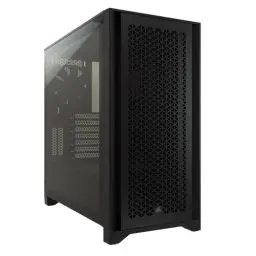 Produktbild: Corsair 4000D Airflow Tempered Glass Mid-Tower ATX-Gehäuse (High Airflow Front Panel, Tempered Glass Side Panel, Geräumiger Innenraum, Zwei 120-mm-Lüfter enthalten) Schwarz