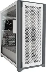 Produktbild: Corsair 5000D Airflow Mid-Tower-ATX-PC-Gehäuse mit Gehärtetem Glas (Frontverkleidung für Hohen Luftdurchsatz, RapidRoute-Kabelführungssystem, Zwei Enthaltene 120-mm-Lüfter) Weiß