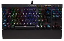 Produktbild: Corsair K65 Rapidfire Mechanische Gaming Tastatur (Cherry MX Speed: Schnell und Hochpräzise, Multi-Color RGB Beleuchtung, Qwertz) schwarz