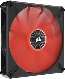 Produktbild: Corsair ML140 LED ELITE, 140mm PWM-Lüfter mit LEDs (CORSAIR AirGuide-Technologie, Magnetschwebelager, Bis zu 1.600 U/min, acht helle LEDs, Geräuscharm, Hoher Luftstrom) Einzelpackung - Rot