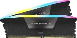 Produktbild: CORSAIR Vengeance RGB DDR5 RAM 64GB (2x32GB) 5600MHz CL40 Intel XMP iCUE-Kompatibler Computerspeicher - Schwarz (CMH64GX5M2B5600C40)