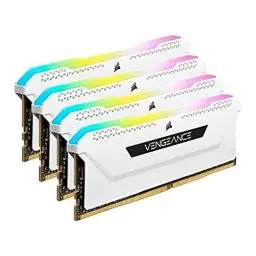 Produktbild: Corsair Vengeance Arbeitsspeicher (64 GB (4 x 16 GB), DDR4 3600 (PC4-28800) C18, 1,35 V, Weiss, CMH64GX4M4D3600C18W