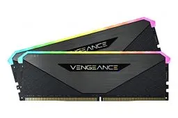 Produktbild: Corsair Vengeance RGB RT 32 GB (2 x 16 GB) DDR4 4.000MHz C18 Arbeitsspeicher (Dynamische RGB-Beleuchtung, Optimiert für AMD 300/400/500 Series, Kompatibilität mit Intel 300/400/500 Series) Schwarz