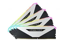 Produktbild: Corsair Vengeance RGB RT 32 GB (4 x 8 GB) DDR4 3.600MHz C18 Arbeitsspeicher (Dynamische RGB-Beleuchtung, Optimiert für AMD 300/400/500 Series, Kompatibilität mit Intel 300/400/500 Series) Weiß
