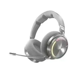 Produktbild: Corsair Virtuoso MAX Wireless Gaming-Headset mit Bluetooth – Dolby Atmos, SoundID, Aktive Geräuschunterdrückung, Mikrofon in Rundfunkqualität, Graphene-Treiber, für PC, Mac, PS5, PS4 – Silber