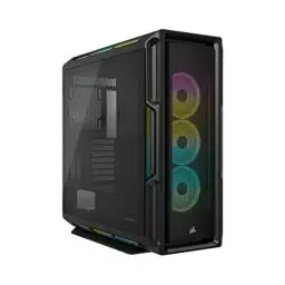 Produktbild: Corsair iCUE 5000T RGB Mid-Tower-ATX-PC-Gehäuse - 208 ansteuerbare RGB-LEDs - Platz für mehrere 360-mm-Radiatoren - drei integrierte CORSAIR LL120 RGB-Lüfter - COMMANDER CORE XT-Controller - Schwarz
