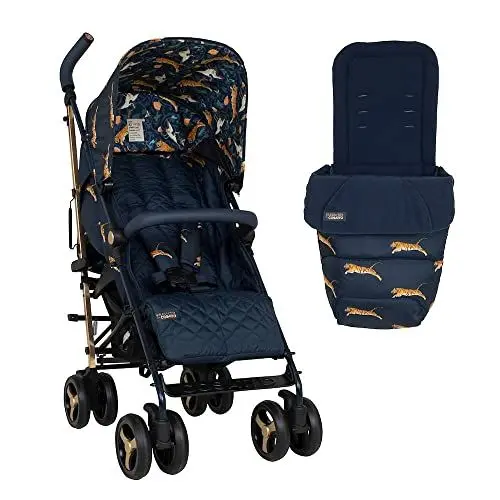 Produktbild: Cosatto Supa 3 Buggy mit Fußsack – Leichter Kinderwagen, Ab Geburt bis 25kg – Leicht & kompakt mit Schirmfaltung, großer Korb, Getränkehalter (On The Prowl)
