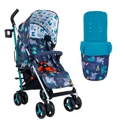 Produktbild: Cosatto Supa 3 Pushchair – Lightweight Stroller from Birth to 25kg - Compact Fold, Shopping Basket, Footmuff (Dragon Kingdom)