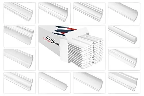 Produktbild: COSCA Deckenleisten aus Ecopolymer - Stuckleisten hochdichtes Styropor, extrem widerstandsfähig - (10 Meter CK11) Muster Leisten Zuhause Einrichtung