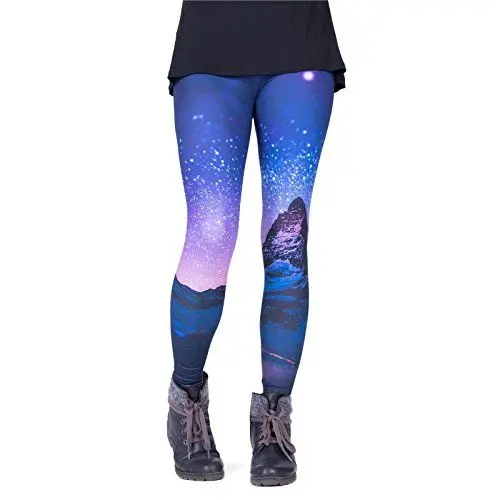 Produktbild: cosey - Bedruckte Bunte Leggins (Einheitsgröße) Verschiedene Leggings Designs, Space Landscape, Einheitsgröße