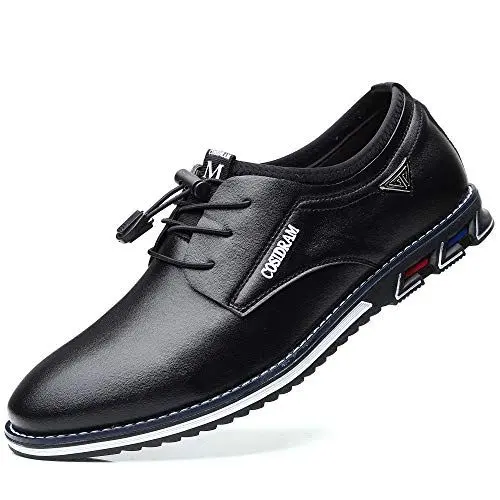 Produktbild: COSIDRAM Herren Schuhe Business Freizeitschuhe Klassische Mokassins Atmungsaktiver Komfort Slipper Wanderschuhe Schwarz 44