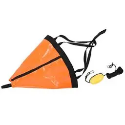 Produktbild: Cosiki Kajak Zubehör, Anker Für Boote, Fischerboot-Anker Tragbarer 60cm Bootsschwimmer Ankerseil Anker Für Boot Driftsack zum Bootsangeln Gummi für Yacht, Drift Sack für Boote(Orange)