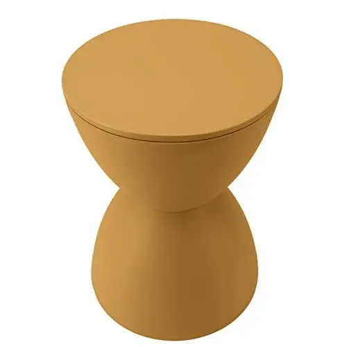 Produktbild: Sanduhr-Hocker, Vielseitiger, Verschleißfester Hocker, Moderne Sanduhr-Form, Breite Anwendung für Badezimmer (Gelb)