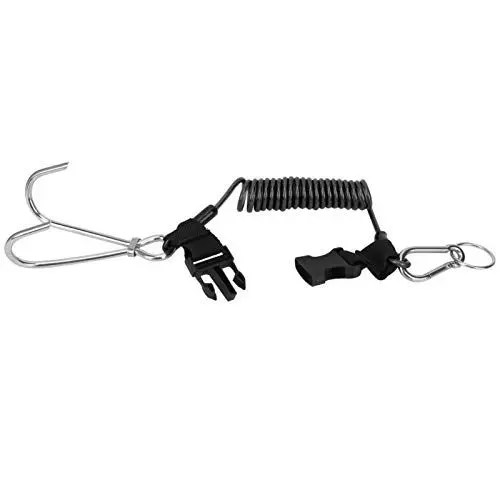 Produktbild: Tauchen Zubehör, Spiralkabel Tauchen, Marine Riff Stahlhaken Riffhaken Tauchen Tauchzubehör Edelstahlhake Spiralkabel Retractor Tauchen für Tauchen Schnorcheln Klettern, Unterwasserkamera