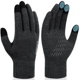 Produktbild: coskefy Handschuhe Damen Herren Winter Touchscreen Winterhandschuhe Wolle Warm Strickhandschuhe Bequem Fingerhandschuhe Reiten Camping Wandern Arbeit