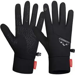 Produktbild: coskefy Handschuhe Fahrradhandschuhe Männer Winter Touchscreen Handschuhe Winddicht rutschfest Atmungsaktiv Winterhandschuhe zum Camping Wandern Bergsteigen Radfahren Laufen Klettern, L