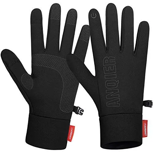 Produktbild: coskefy Handschuhe Herren Damen Touchscreen Laufhandschuhe Leicht rutschfest Fahrradhandschuhe Elastisch Winterhandschuhe Liner-Handschuhe zum Camping Wandern Bergsteigen Radfahren Laufen Klettern