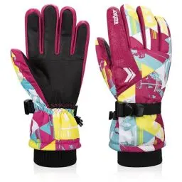 Produktbild: coskefy Handschuhe Kinder Winter Skihandschuhe Junge Mädchen Wasserdicht Fleece Fahrradhandschuhe Kinder Sport Winddicht 3-15 Jahre Laufhandschuhe für Klttern Snowboard Skifahren Radfahren Wandern